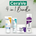 CeraVe 4 in 1 Skincare Kit Night Cream, Sunblock, Cleanser & Serum for Radiant Skin - zoomo.shop